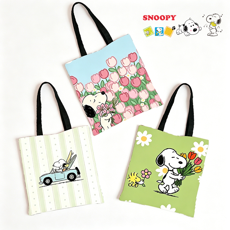 Tote Bag Sublimation - 스누피 승화 캔버스 가방 여성 숄더백