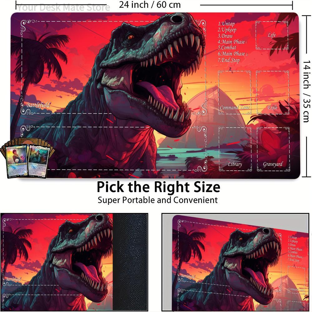 네온 감성 공룡 테마 MTG 플레이매트 매직 카드 배틀 - Door Mat Blank 리뷰 및 가격