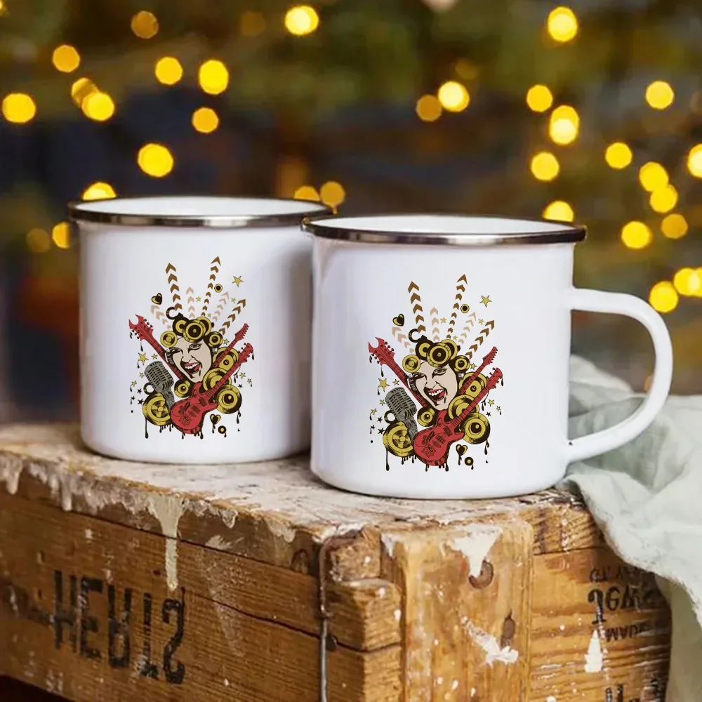 흰색 금속 머그잔, 포효하는 록 가수 에나멜 컵, 커피 - Sublimation Mug White 리뷰 및 가격