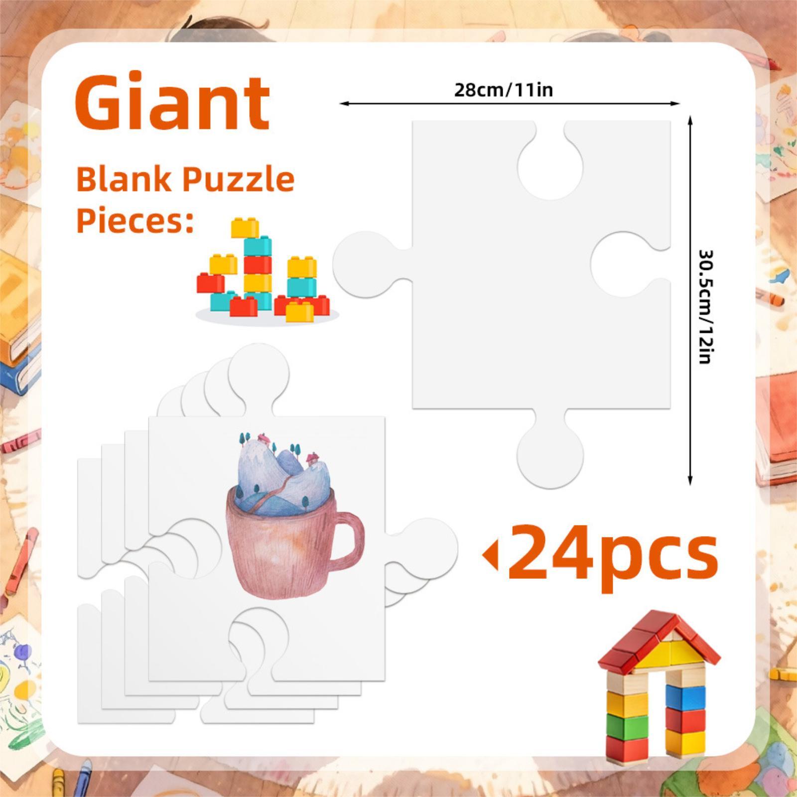 24x 흰색 판지 빈 직소 퍼즐 30.5cmx28cm  - Puzzle Blank White 리뷰 및 가격
