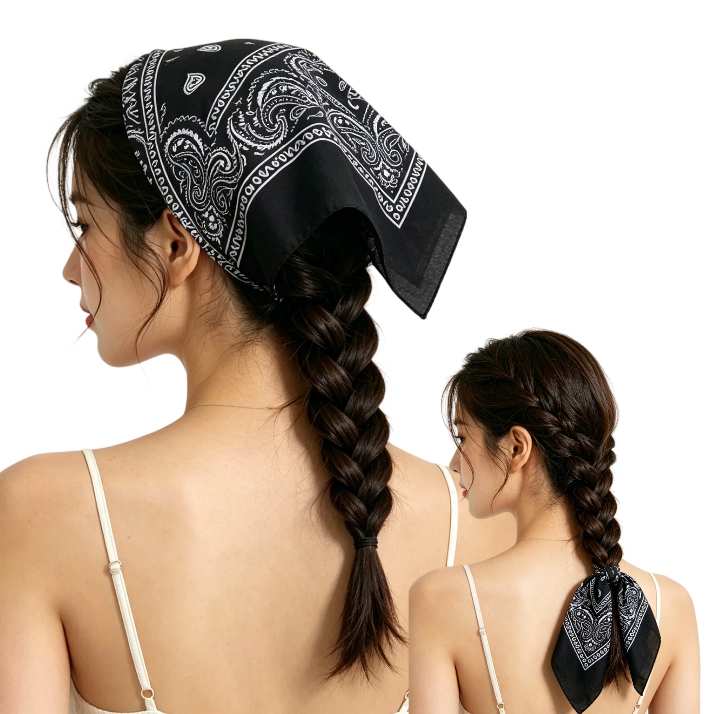 1/2/4/10pcs 힙합 카우보이 페이즐리 스카프 대 - Bandana Blank White 리뷰 및 가격