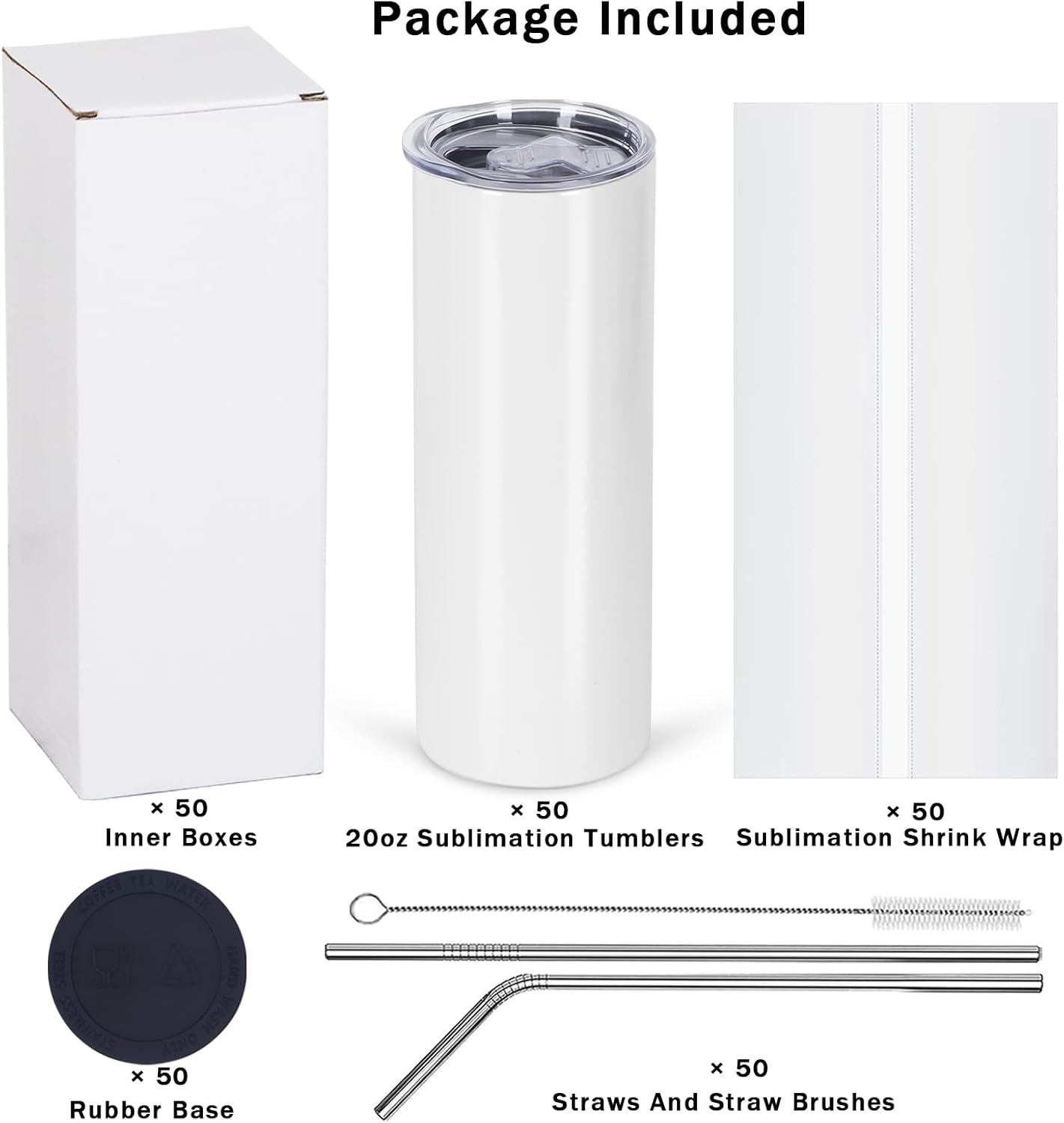 스테인리스강 승화 텀블러 벌크, 스키니 스트레이트, 흰 - Tumbler 20Oz White 리뷰 및 가격