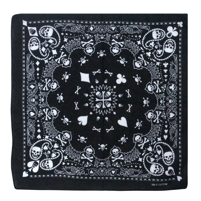 55cm 화이트 블랙 레드 해골 포커 기하학 반다나 유 - Bandana Blank White 리뷰 및 가격