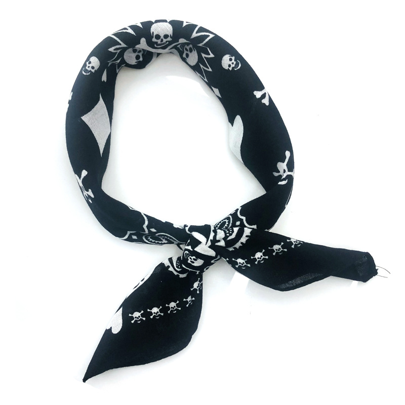 55cm 화이트 블랙 레드 해골 포커 기하학 반다나 유 - Bandana Blank White 리뷰 및 가격