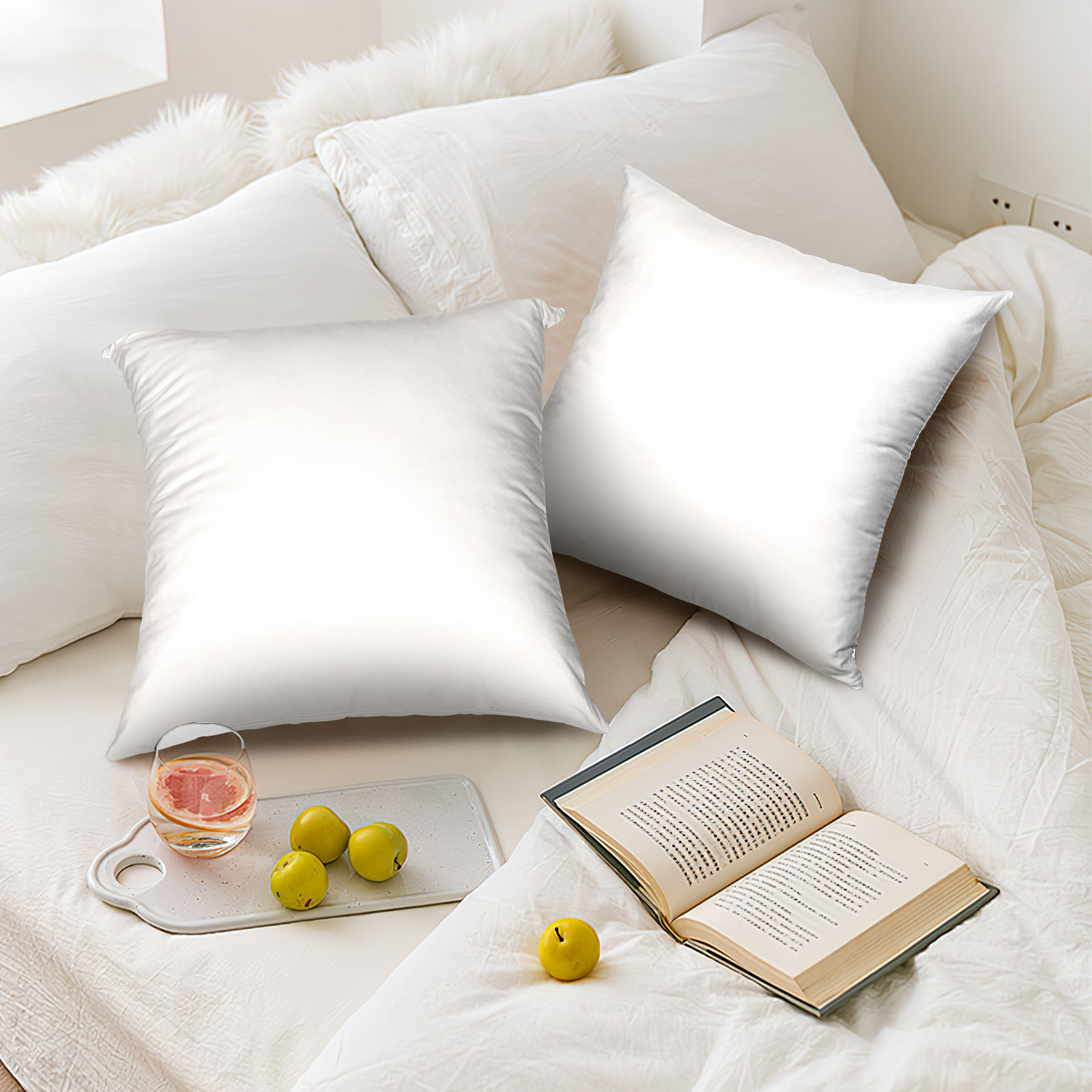 4Pcs 승화 베개 커버 흰색 쿠션 커버 블랭크 베개  - Pillow Cover Sublimation 리뷰 및 가격