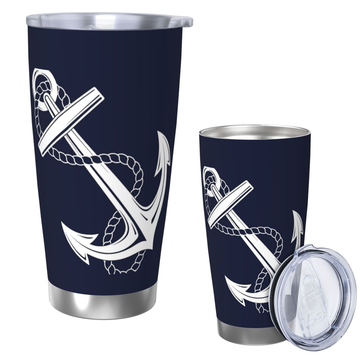 앵커 노티컬 화이트 & 네이비 스테인리스 스틸 텀블러  - Tumbler 20Oz White 리뷰 및 가격