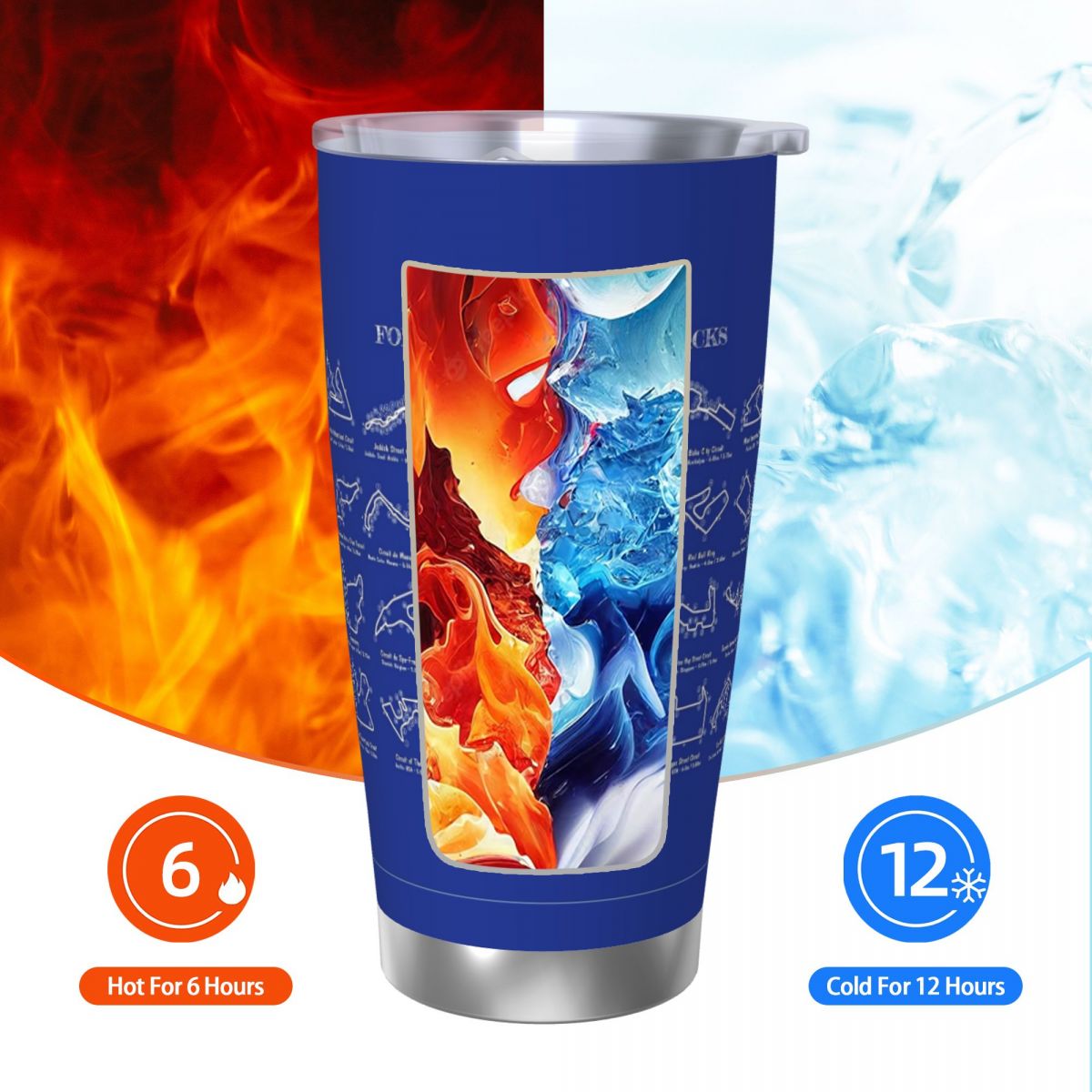 F1 레이싱 트랙(흰색 스텐실-배경 없음) 스테인레스  - Tumbler 20Oz White 리뷰 및 가격